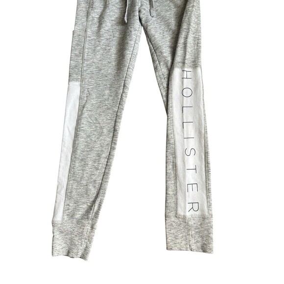 Hollister Women’s Gray White Jogger Sweatpants Stretch Comfortable Size Small - Picture 2 of 4
